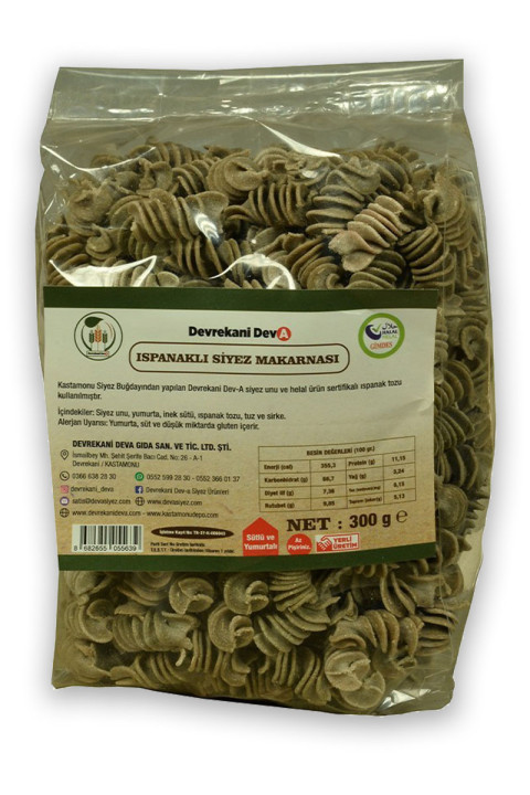 Ispanaklı Siyez Makarnası 300 Gr