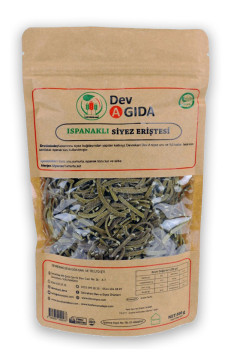 Ispanaklı Siyez Eriştesi 500g (Aç-Kapa Ambalaj)