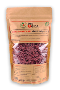Kırmızı Pancarlı Siyez Eriştesi 500g (Aç-Kapa Ambalaj)