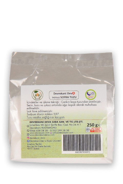 İyotsuz Sofra Tuzu 250 Gr