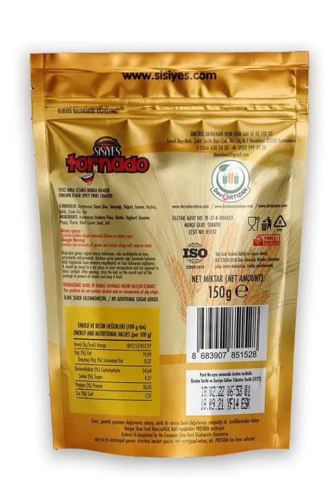 Sisiyes Tornado Burgu Kraker 150 Gr