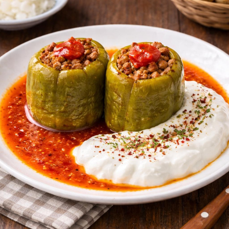 Etli biber kabak dolma