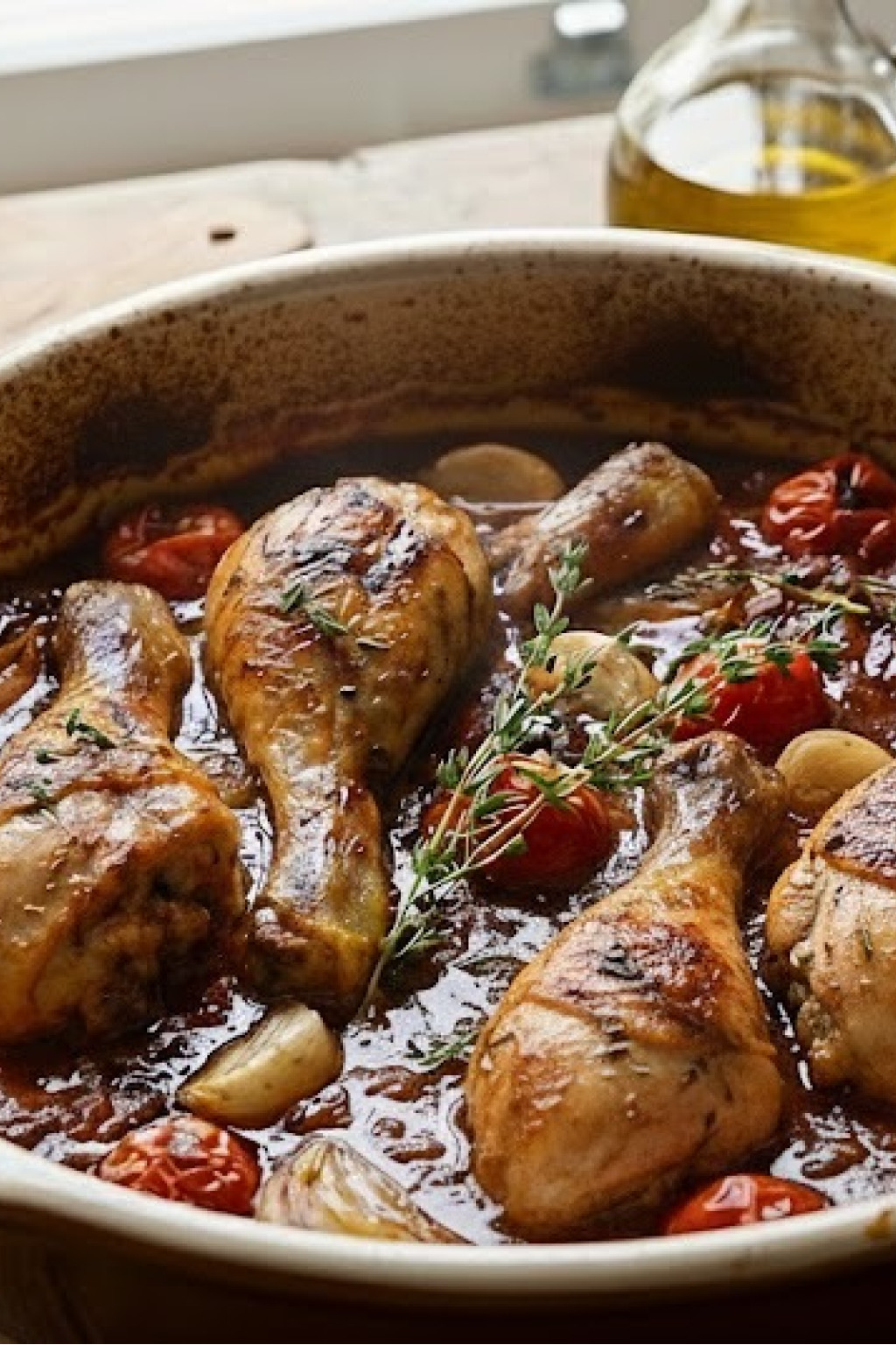 Fırında kekikli tavuk but (2 adet)