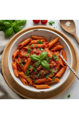 Domates soslu Penne Makarna