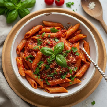 Domates soslu Penne Makarna